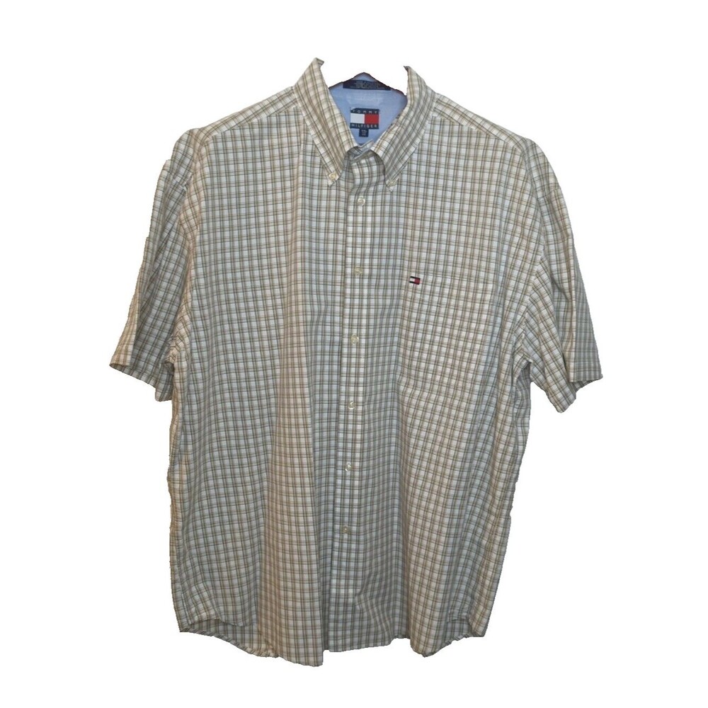 Tommy  Hilfiger Short Sleeve Button Up Shirt Mens Size XXL